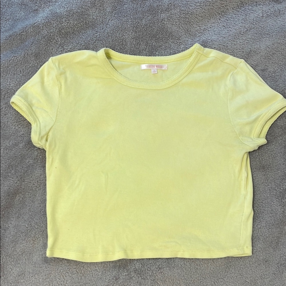 Yellow Cropped T-Shirt